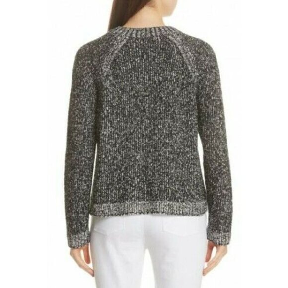 NWT Eileen Fisher Size M Round Neck Boxy Sweater - Black MSRP $268 - Picture 2 of 13
